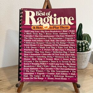 Vintage Best of Ragtime How to Play Them Scott Joplin Piano Songbook 1973